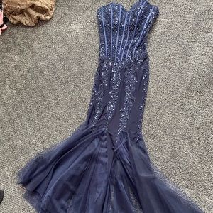 Dark purple sequin dress